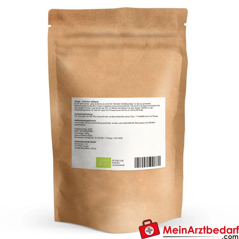 Chaga Pulver (Inonotus obliquus) 100 g Wildsammlung