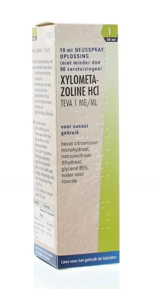 Xylometazoline 1 mg spray Teva - 10 ml