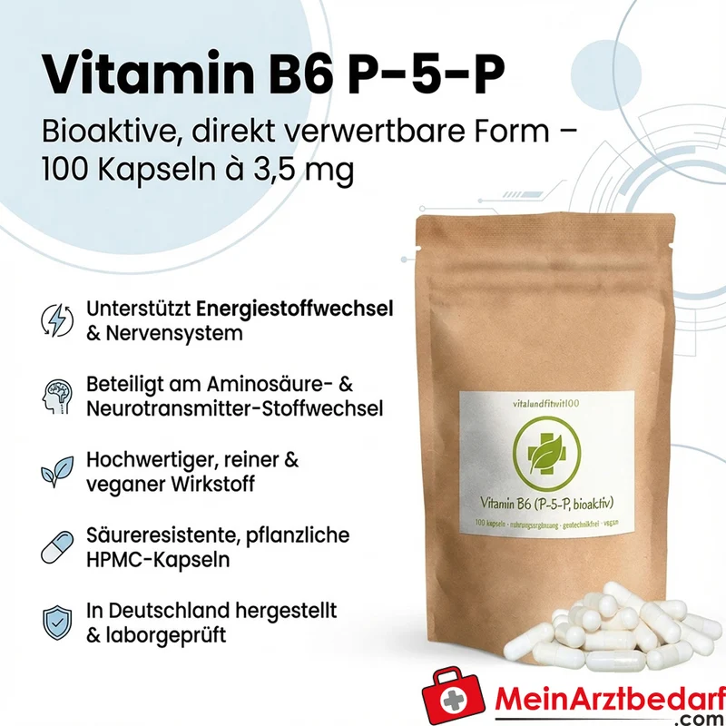 Vitamin B6 P-5-P (Pyridoxal-5-Phosphat) 3,5 mg Kapseln 100 Stück