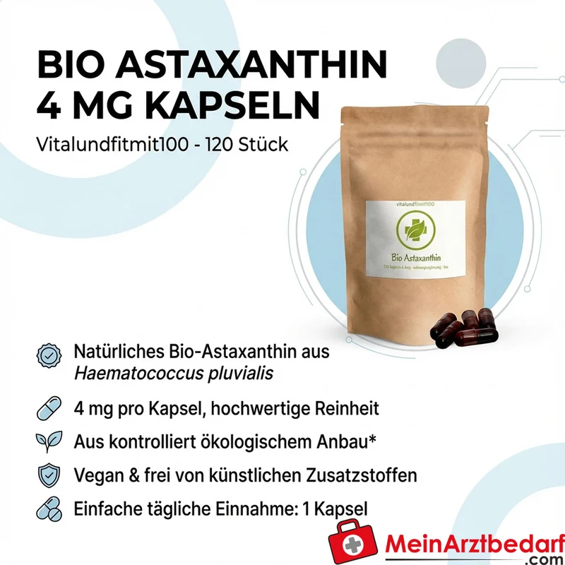 Astaxanthin 4 mg Kapseln Haematococcus pluvialis 120 Stück