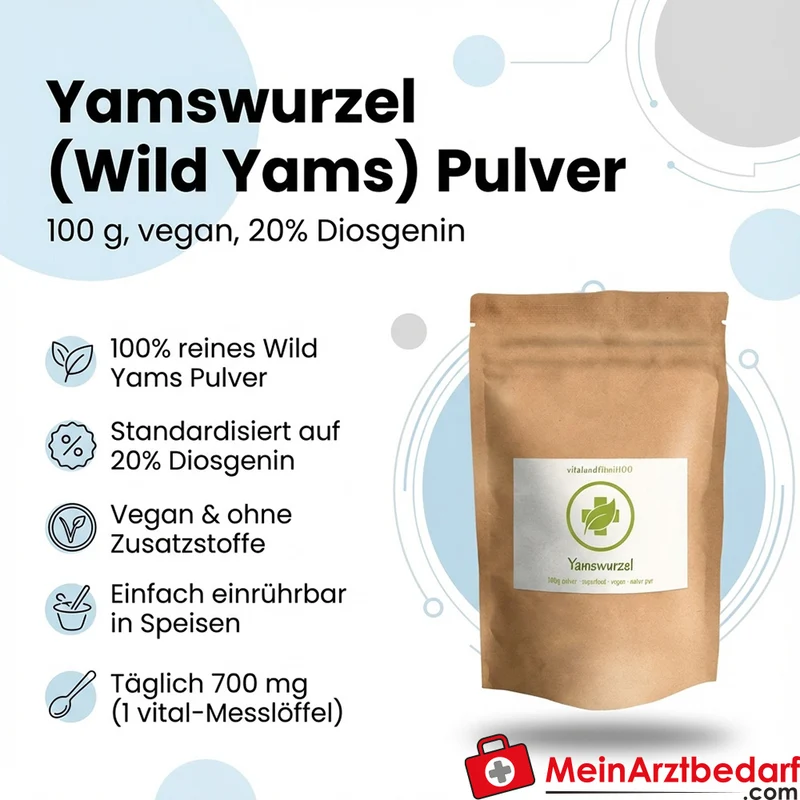 Yamswurzel (Wild Yams) Pulver 20% Diosgenin vegan 100 g