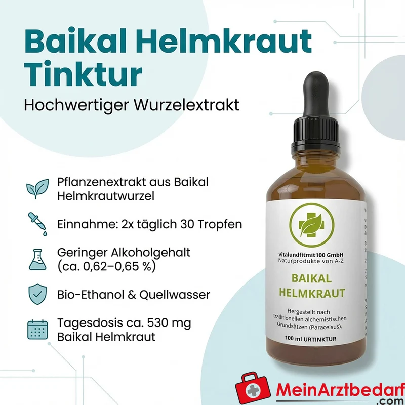 Baikal Helmkraut Urtinktur Wurzelextrakt 100 ml
