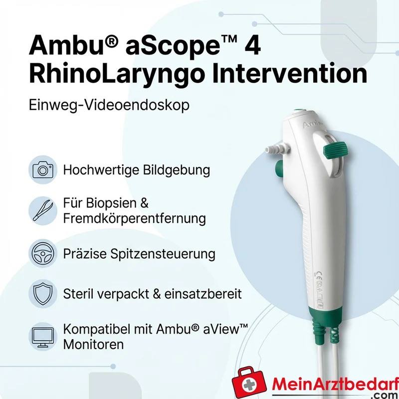 Ambu aScope 4 RhinoLaryngo Intervention Einweg-Videoendoskop 5.0/2.2 5 Stück