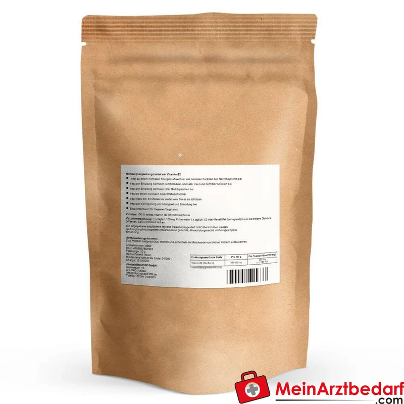 Riboflavin (Vitamin B2) Pulver 100 mg Portion