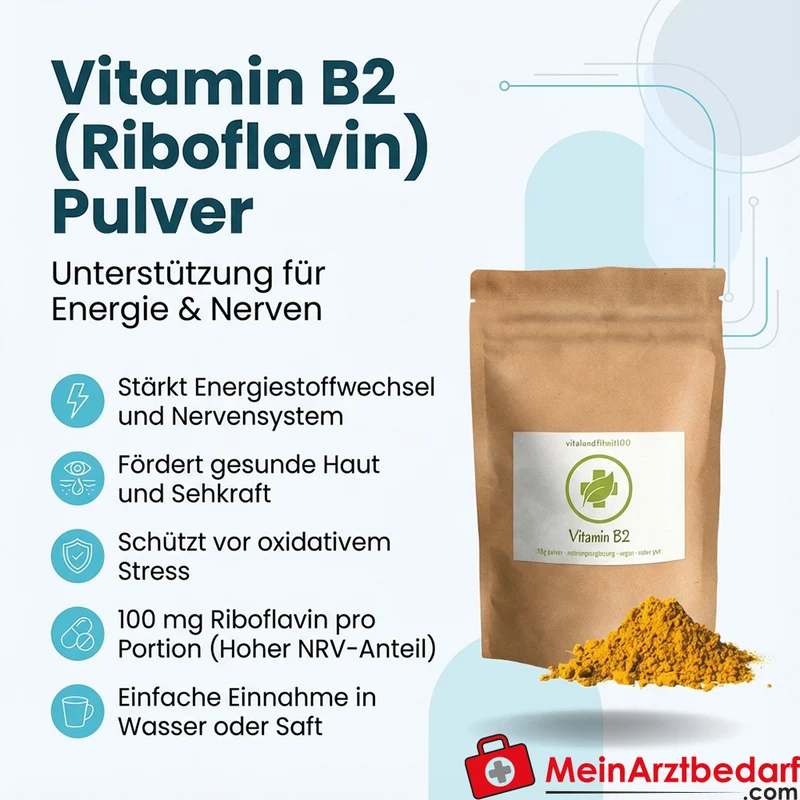 Riboflavin (Vitamin B2) Pulver 100 mg Portion
