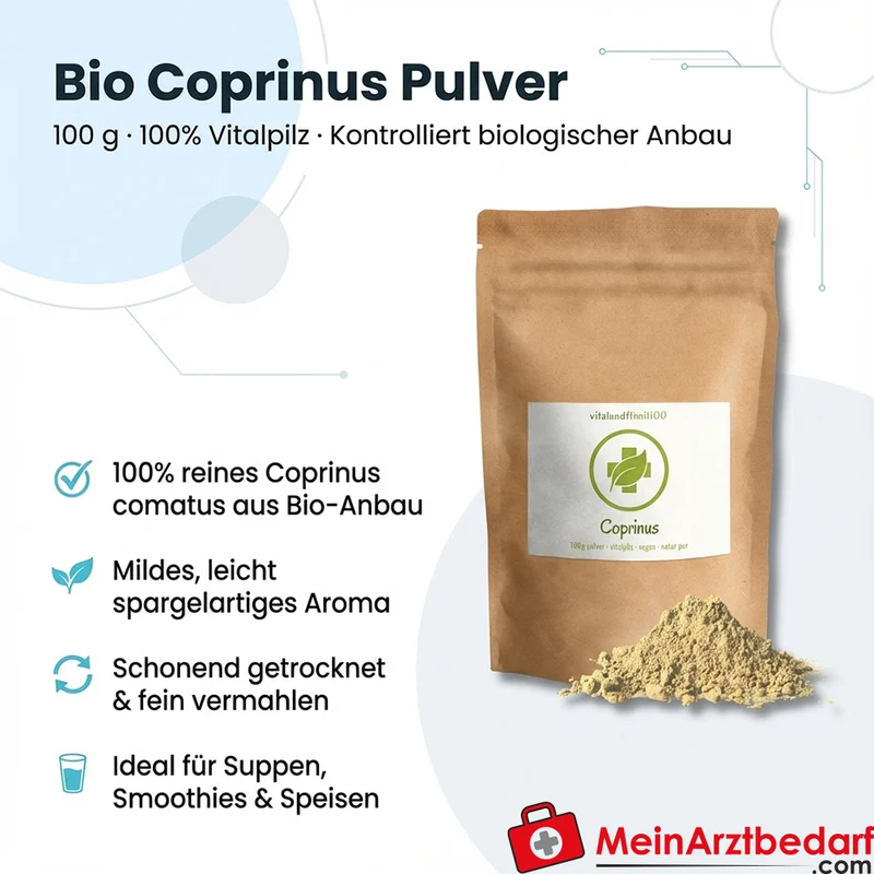 Coprinus Pulver (Coprinus comatus) Vitalpilz 100 g