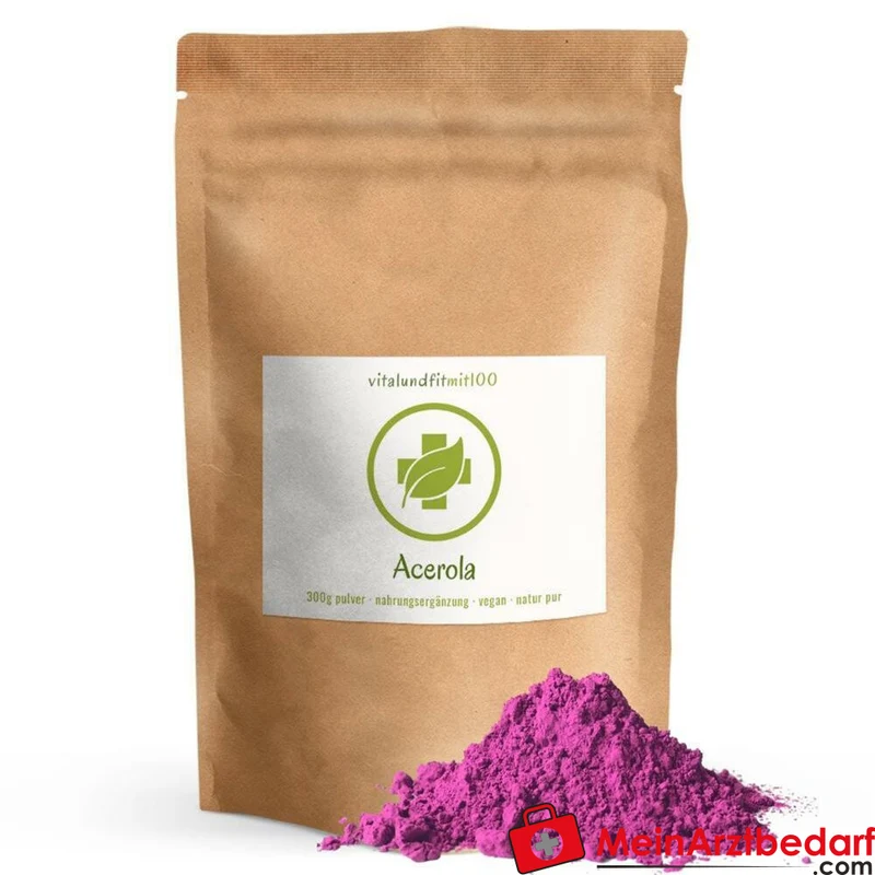 Acerola Pulver 100% Fruchtpulver natürliches Vitamin C, fein löslich