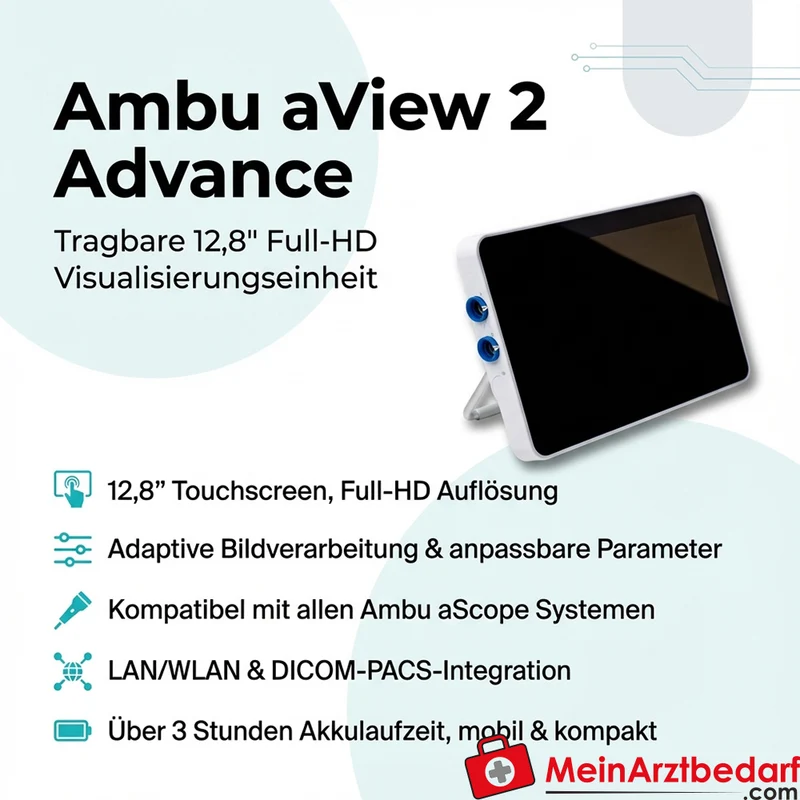 Ambu aView 2 Advance tragbare Visualisierungseinheit 12,8" Full-HD kompatibel mit aScope
