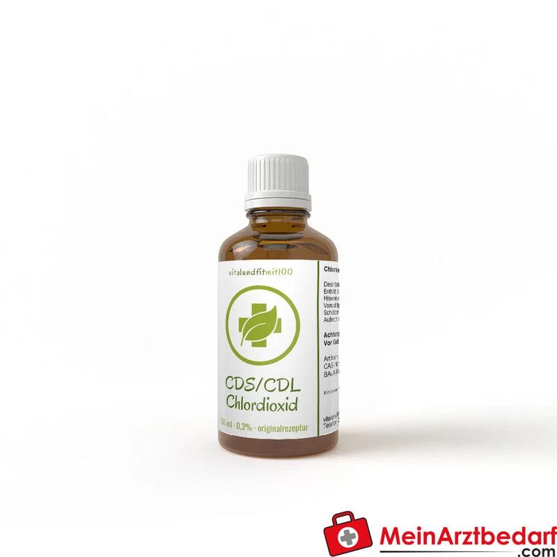 Chlordioxidlösung CDS 0,3% (3000 ppm) Tropfflasche 50 ml Braunglas