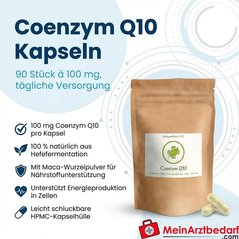 Coenzym Q10 100 mg Kapseln mit Maca 90 Stück
