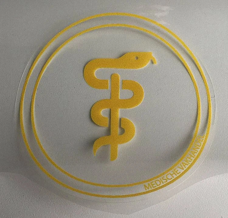 Aesculaap sticker voor apotheker