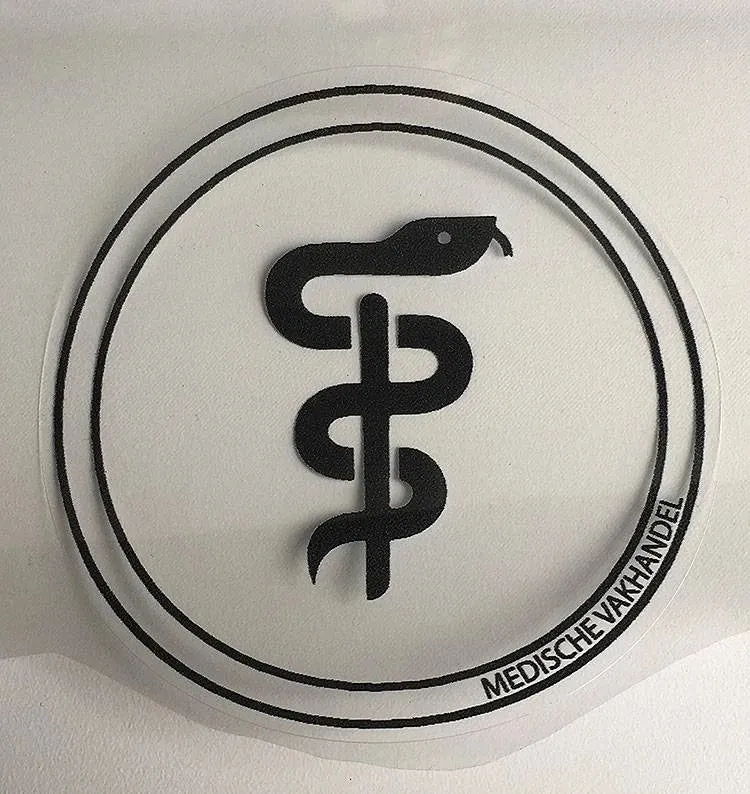 Aesculaap sticker voor tandarts