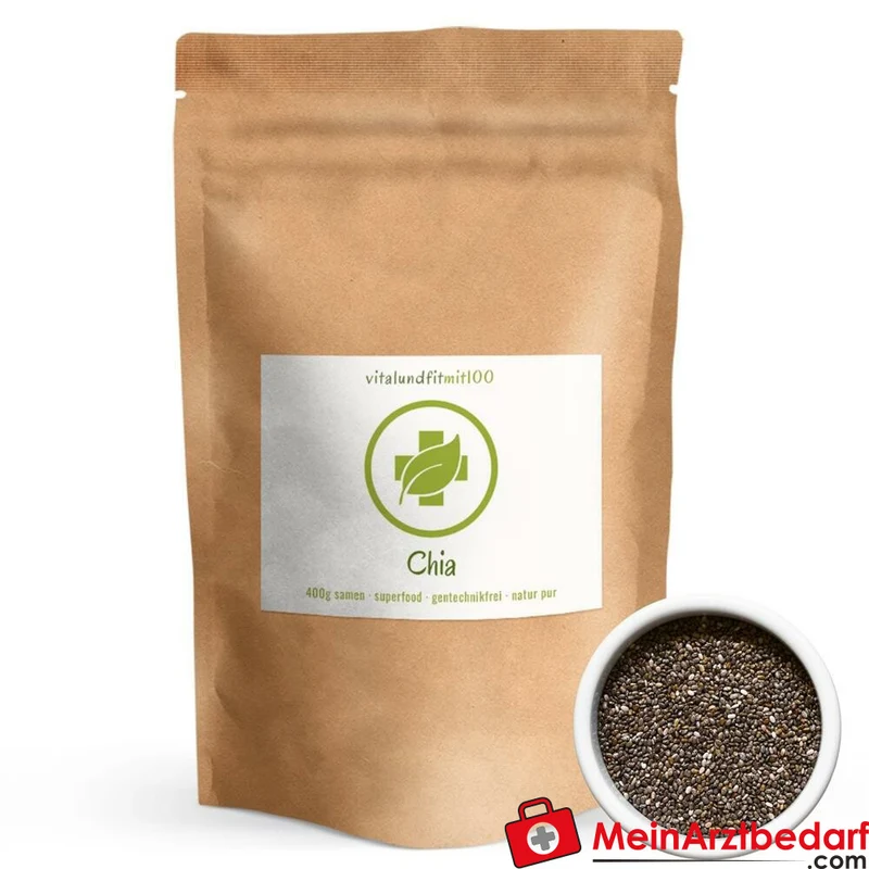 Chia-Samen 400 g Superfood mit Omega-3 und Ballaststoffen
