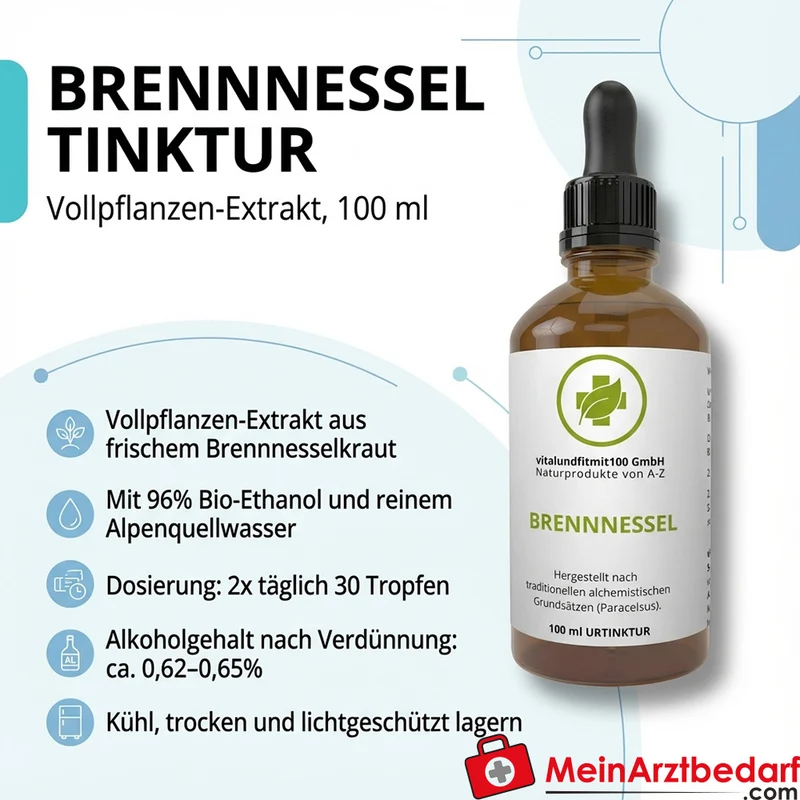 Brennnessel Tinktur Vollpflanzen‑Extrakt 15 g/100 ml 100 ml Tropfen