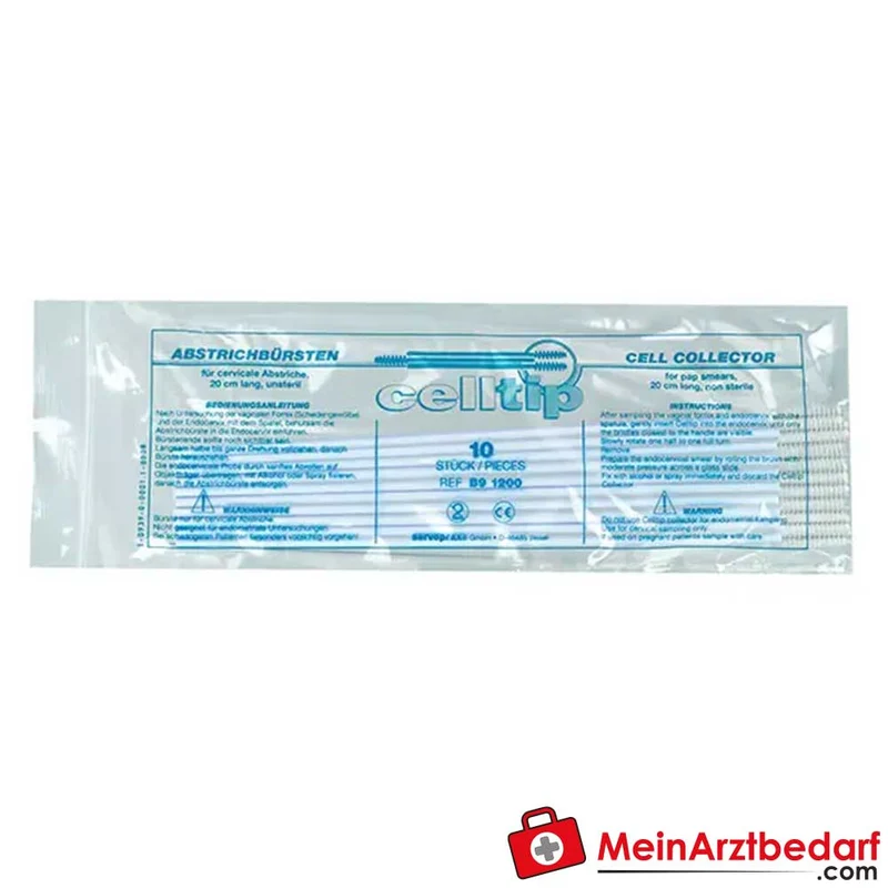 Celltip Abstrichbürste unsteril 20 cm Nylon-Spiralborsten Endocervical/Vaginal 10x10 Stk.