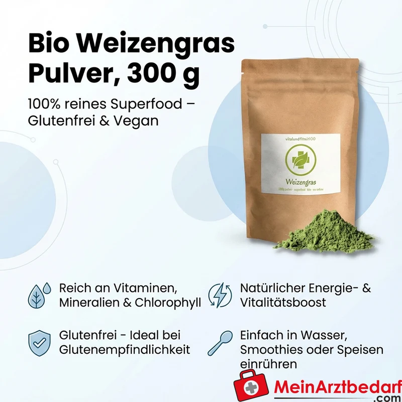 Weizengras Pulver 300 g vegan glutenfrei Superfood