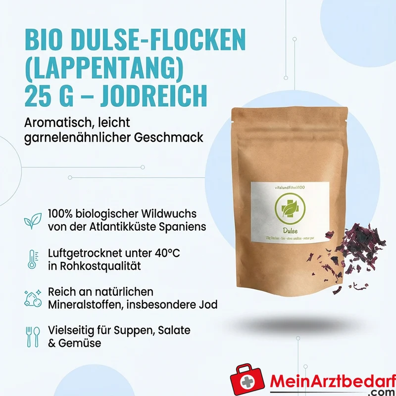 Dulse (Lappentang) Flocken luftgetrocknet 25 g roh, jodreich