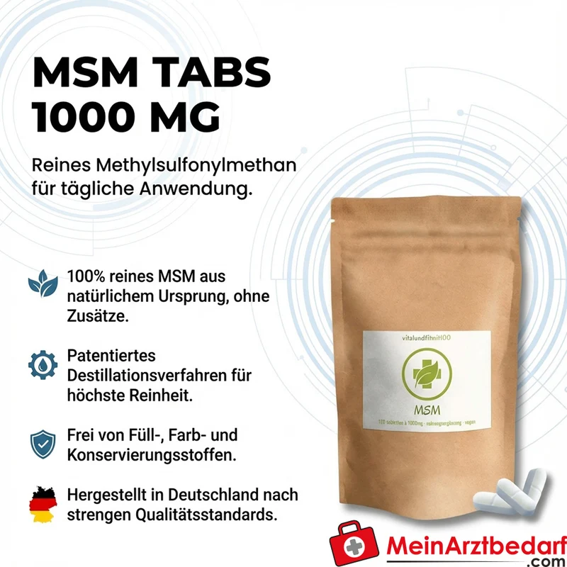 vitalundfitmit100 MSM 1000 mg Tabletten 120 Stück