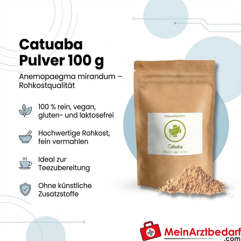 Catuaba Pulver (Anemopaegma mirandum) Rohkost 100 g vegan