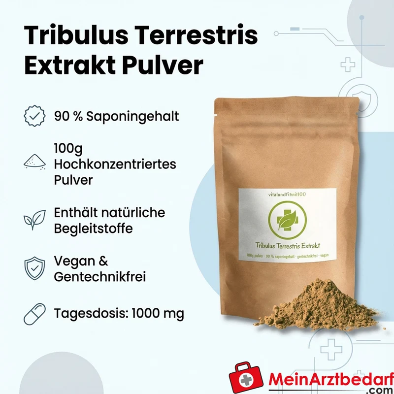 Tribulus Terrestris Extrakt 90% Saponine Pulver 100 g