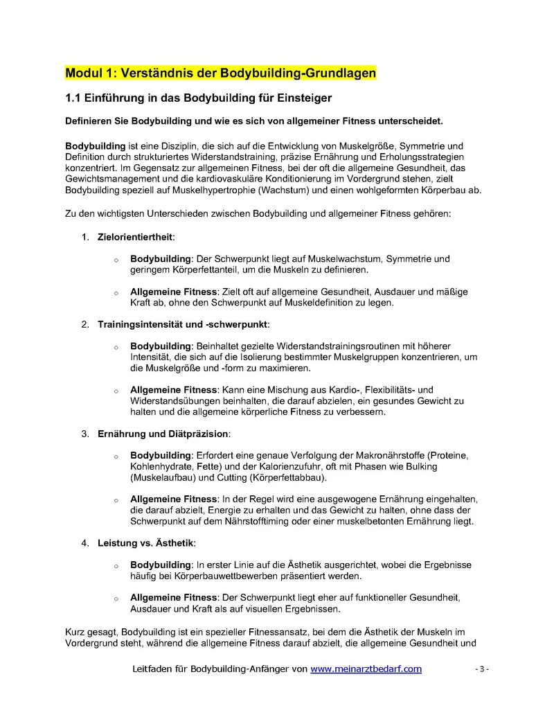 Dr. Daniel Pehböck Bodybuilding-Leitfaden für Anfänger eBook PDF 124 Seiten Muskelaufbau Trainings- und Ernährungspläne