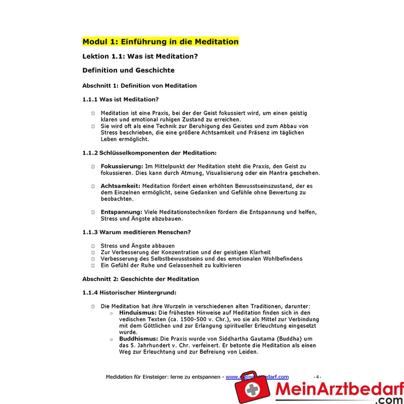 Dr. Daniel Pehböck Meditation für Einsteiger eBook, 82 Seiten für Berufstätige