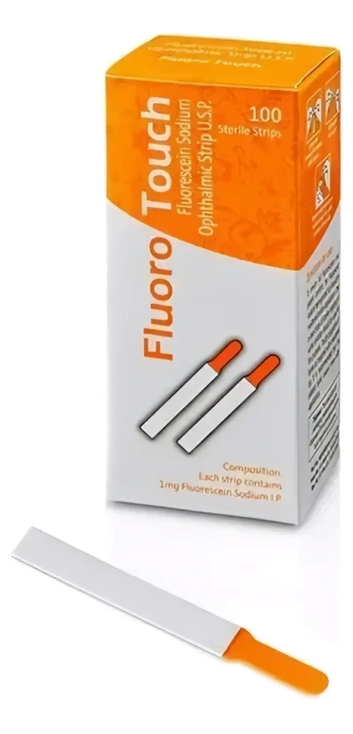 Fluoresceïne strips Fluoro Touch Strips 100 stuks