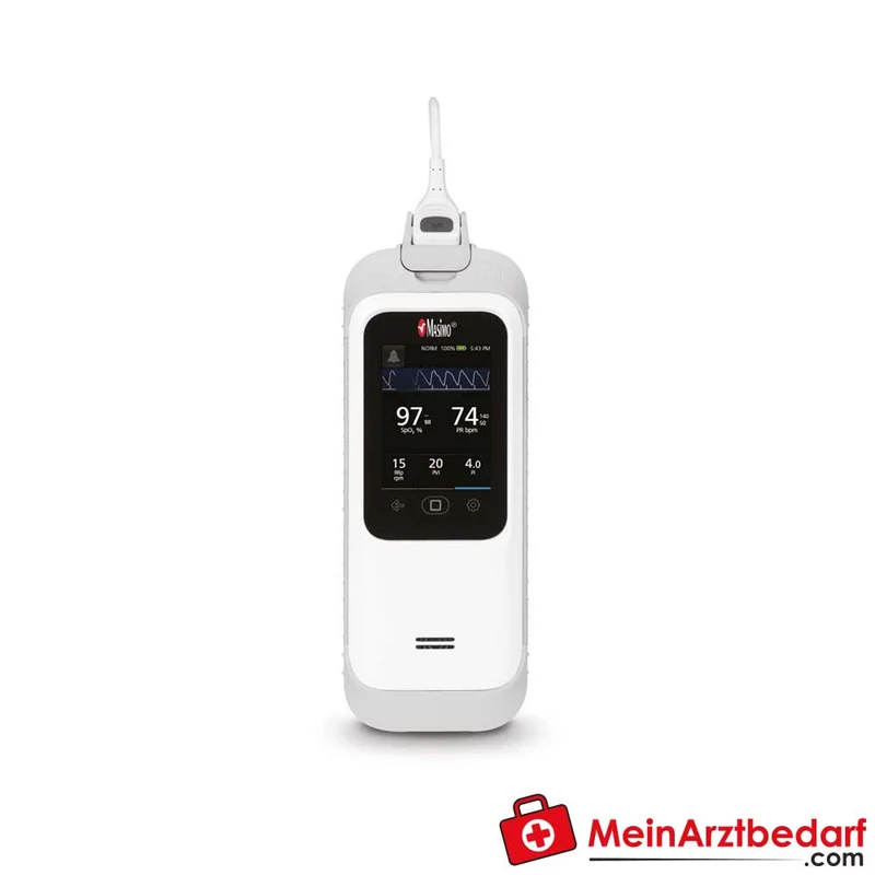 Masimo Rad-G Pulsoximeter mit Masimo SET, tragbar, wiederaufladbar, robust, 24 Std. Akku