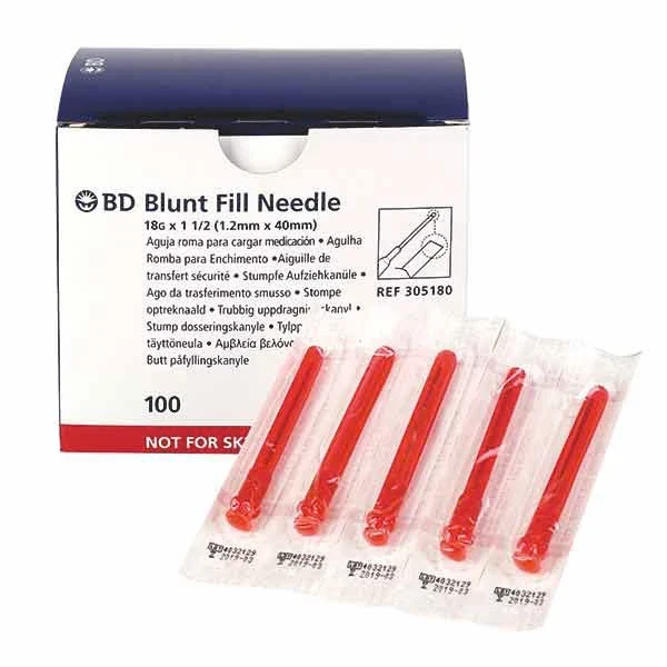 Naald BD Blunt Fill 1,2 x 40 mm 18G optreknaald met filter
