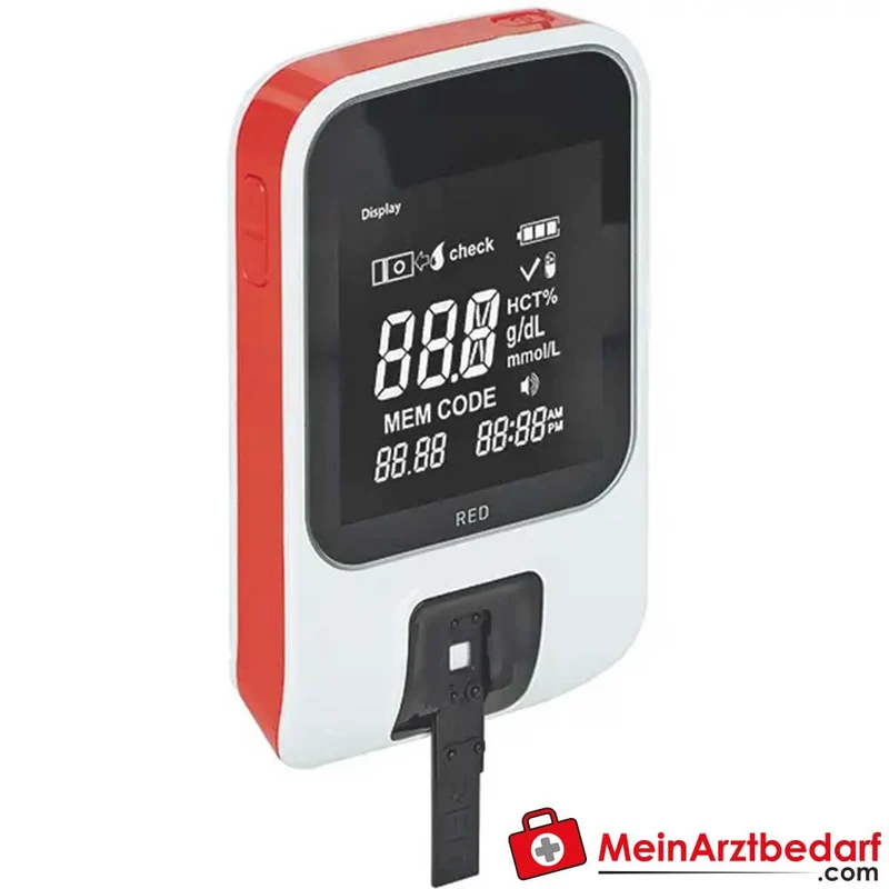 Veri-Q RED Messsystem, Hämoglobinmessgerät, komplett mit Zubehör und Batterien