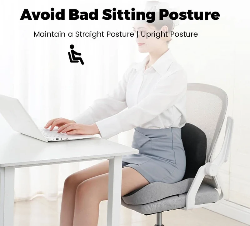 Sitzkissen – Ergonomische Form mit Atmungsaktivem Memory-Schaum & Rutschfester Unterseite