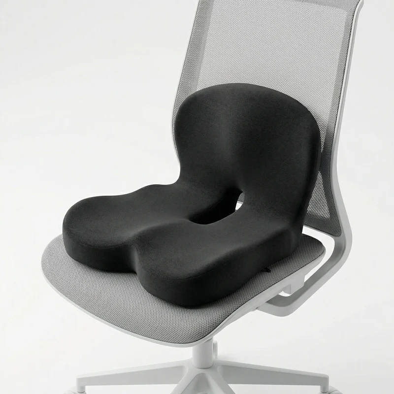 Sitzkissen – Ergonomische Form mit Atmungsaktivem Memory-Schaum & Rutschfester Unterseite