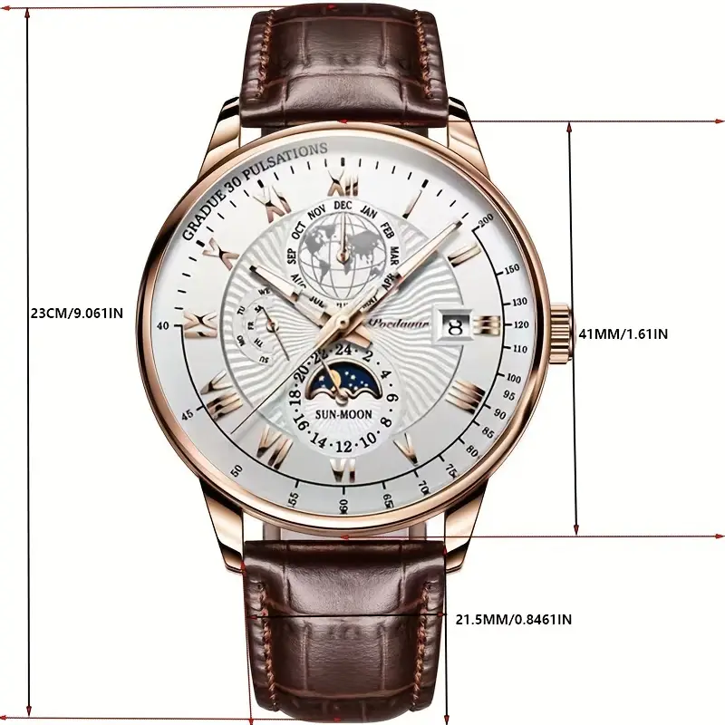 PhaseClock Mechanische Armbanduhr – Automatikwerk & Saphirglas