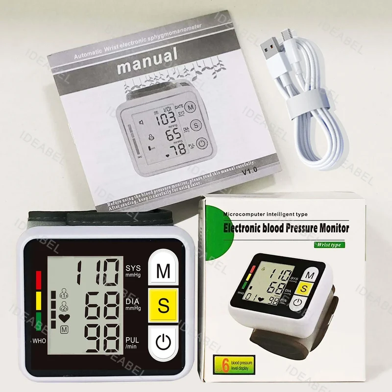 Blutdruckmessgerät für das Handgelenk – Präzises Digitalgerät mit LCD-Display zur Messung von Blutdruck & Herzfrequenz