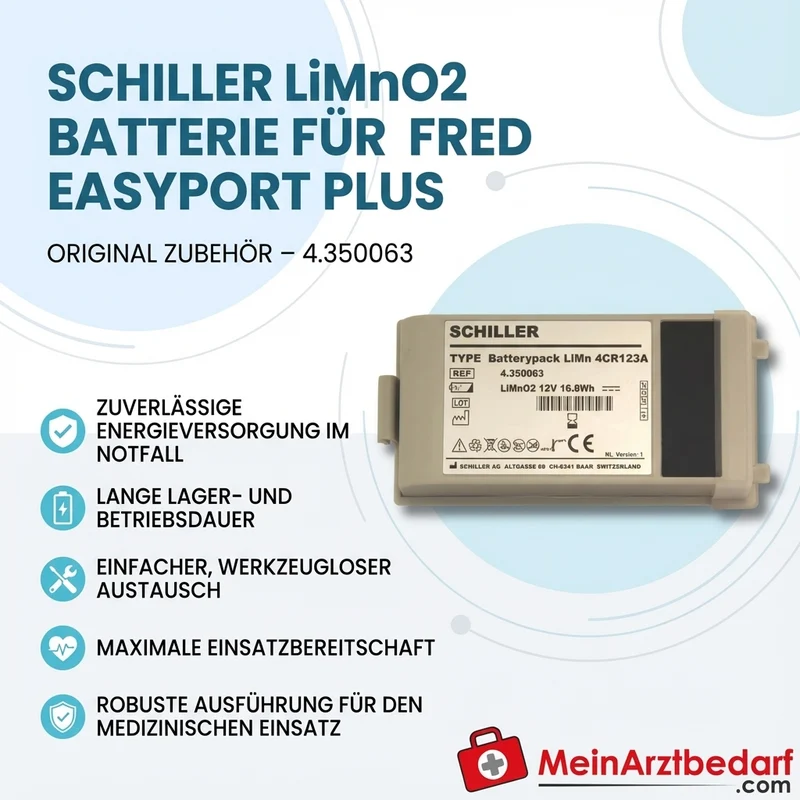 SCHILLER Batterie LiMnO2 4350063 für FRED easyport plus Defibrillator
