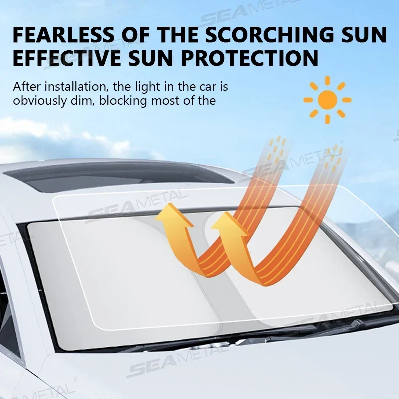 Auto Sonnenschutz Faltbar – Silberner UV-Schutz für Frontscheibe 140 × 80 cm
