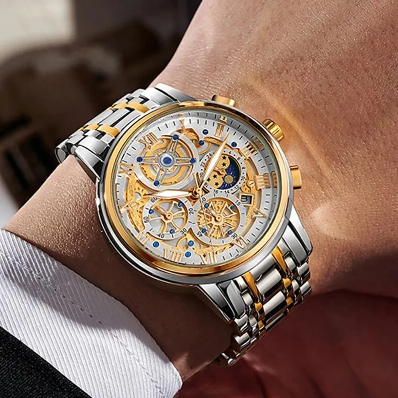 Elegante Business-Quarzuhr für Herren | Wasserdicht bis 3 Bar – Ronog