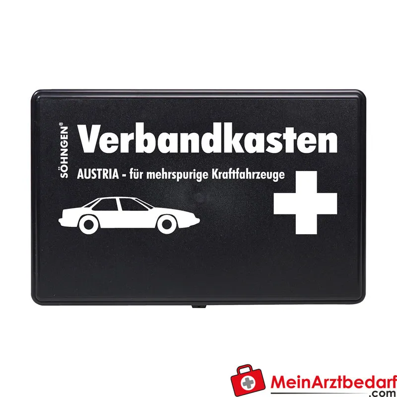 SÖHNGEN Verbandkasten Austria KFZ nach ÖNORM V 5101 260×160×80 mm schwarz mit Extra-Tray