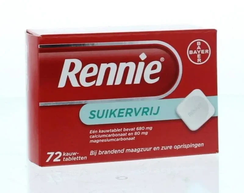 Rennie suikervrij tabletten 36 tabletten