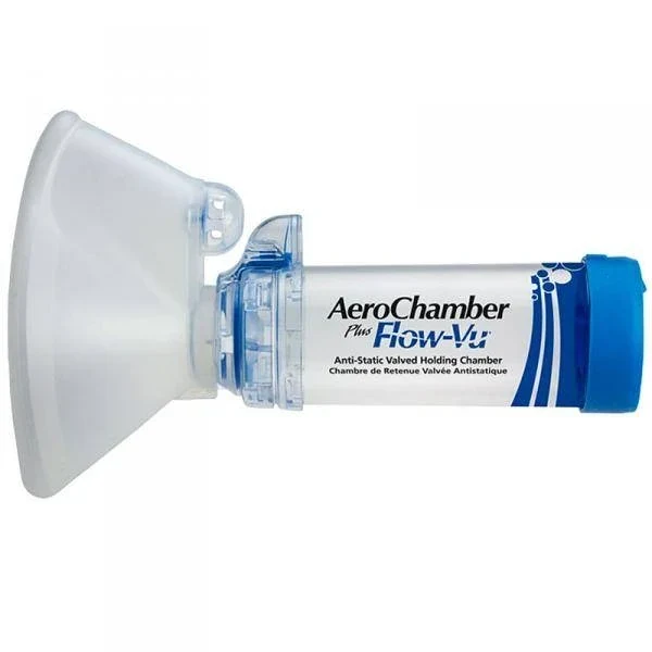 AeroChamber Flow-VU met grootmasker - blauw - volwassenen