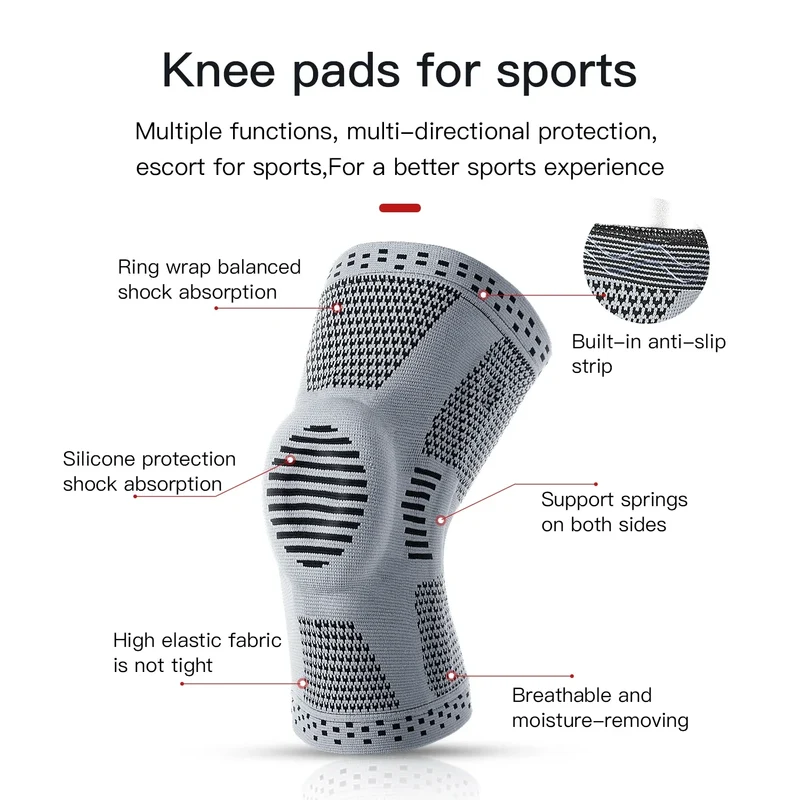 Kompressions-Kniemanschette – Silikonbandage für Stabilität, Schmerzlinderung & Schutz beim Sport und Training