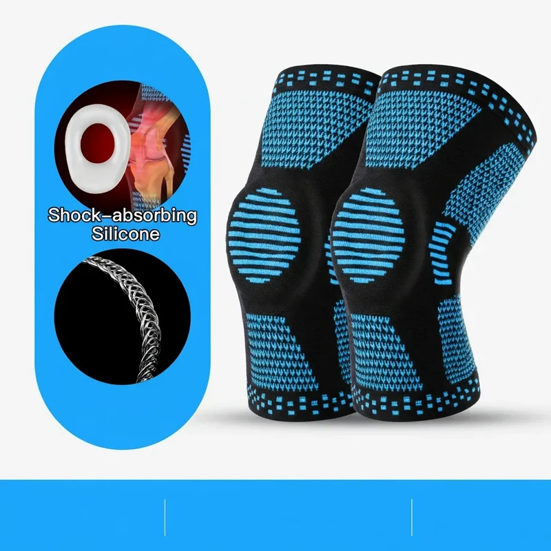 Kompressions-Kniemanschette – Silikonbandage für Stabilität, Schmerzlinderung & Schutz beim Sport und Training