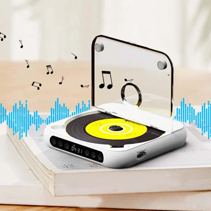 Tragbarer CD-Player – Bluetooth 5.3 mit Wiederaufladbarem Akku