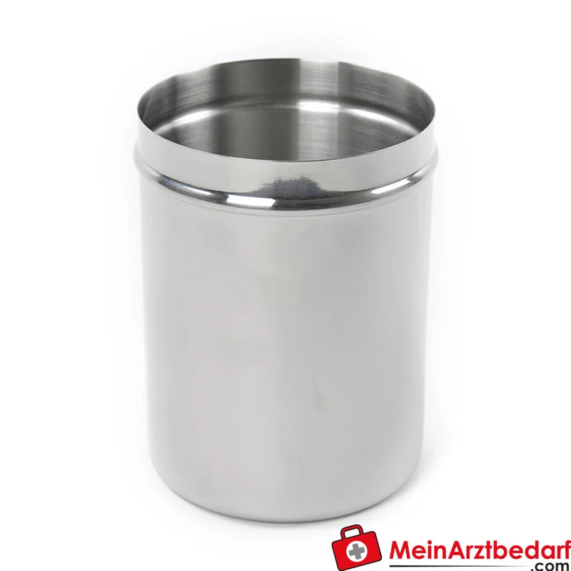 Teqler Tupferbehälter Edelstahl 304 Deckel mit Griff 10 cm x 8,5 cm / 12 cm x 16,5 cm
