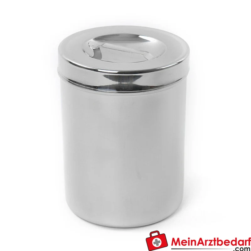 Teqler Tupferbehälter Edelstahl 304 Deckel mit Griff 10 cm x 8,5 cm / 12 cm x 16,5 cm