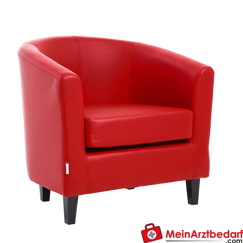 Wartezimmersessel Holzgestell PU-Kunstleder 72×62×71 cm Praxis Empfang