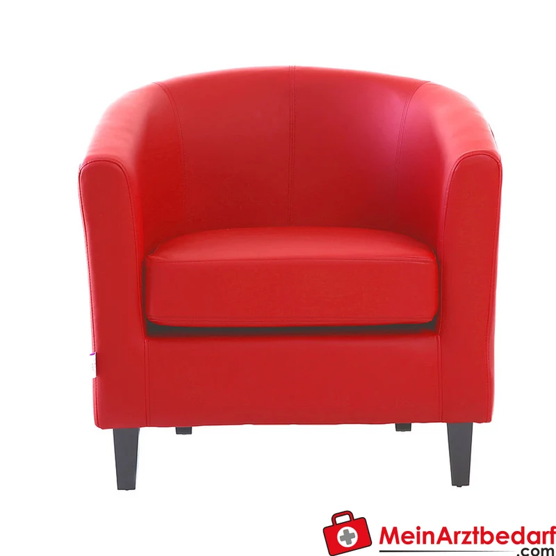 Wartezimmersessel Holzgestell PU-Kunstleder 72×62×71 cm Praxis Empfang