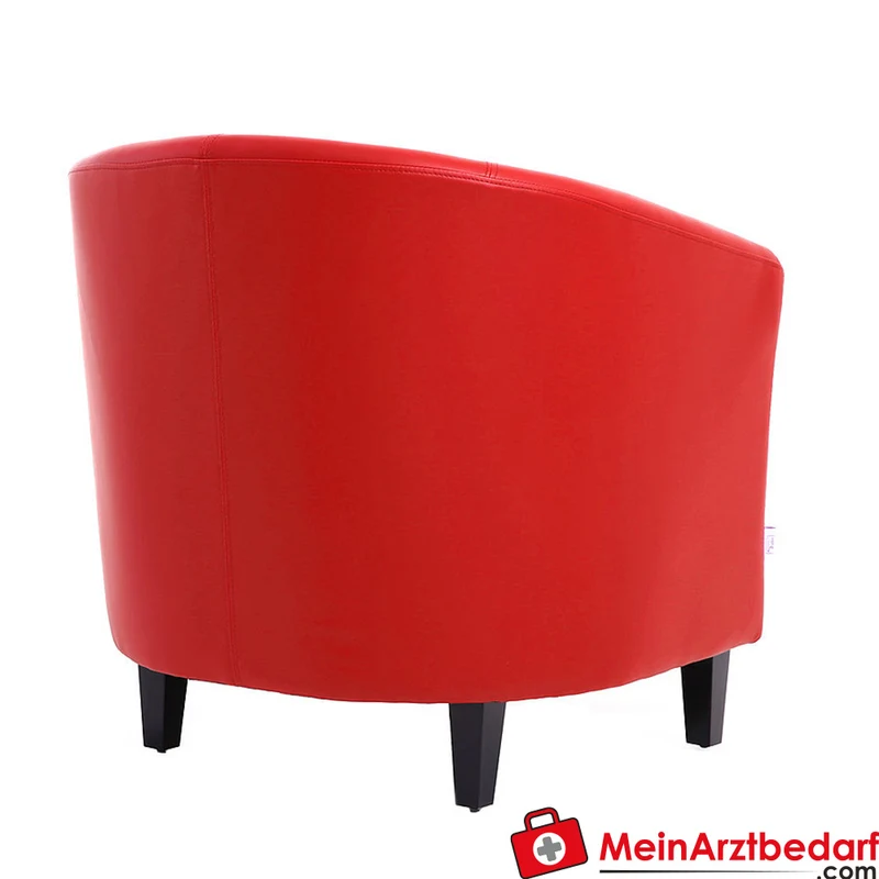 Wartezimmersessel Holzgestell PU-Kunstleder 72×62×71 cm Praxis Empfang