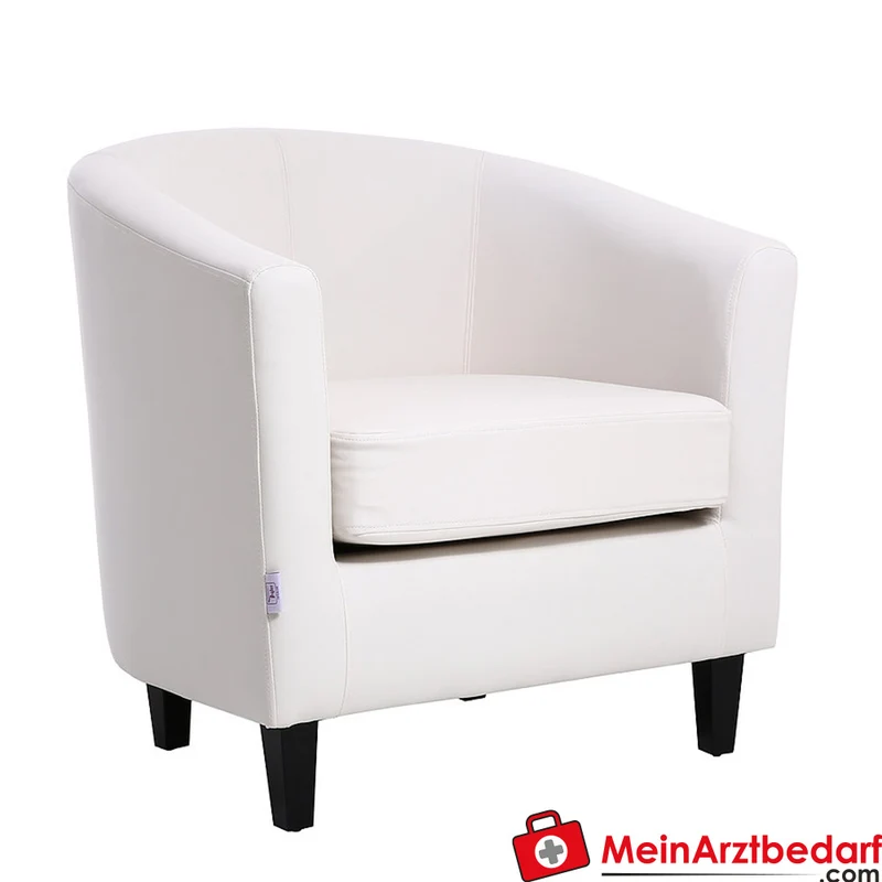 Wartezimmersessel Holzgestell PU-Kunstleder 72×62×71 cm Praxis Empfang