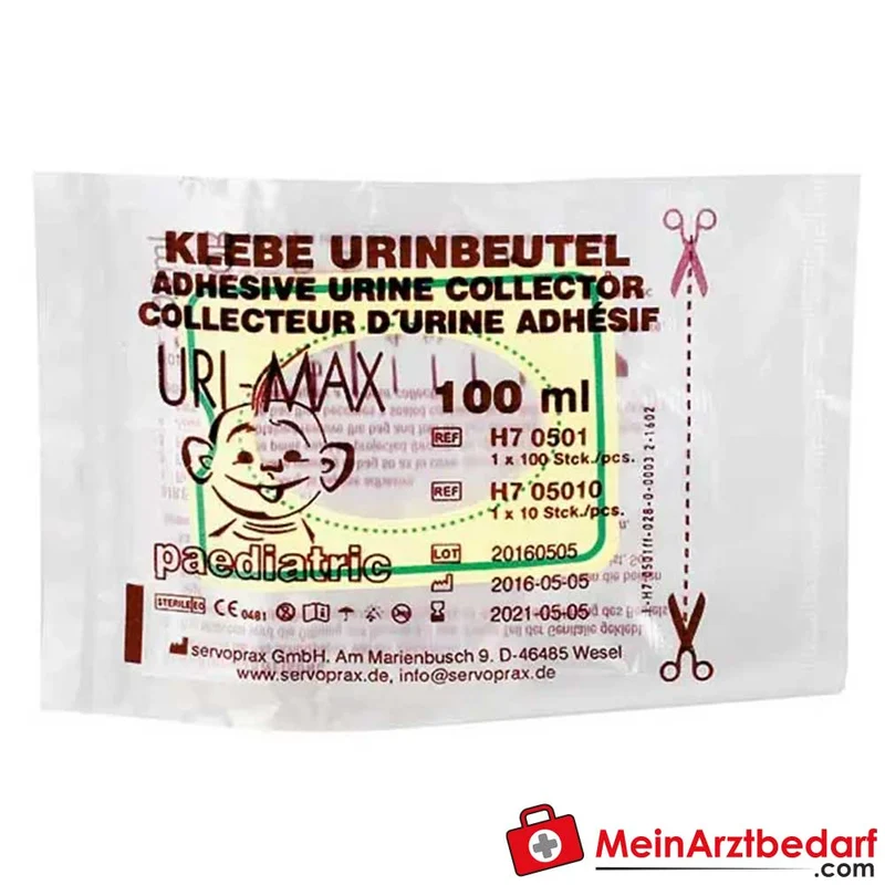Uri-Max Kinder Urin-Klebebeutel, 100 Stk.